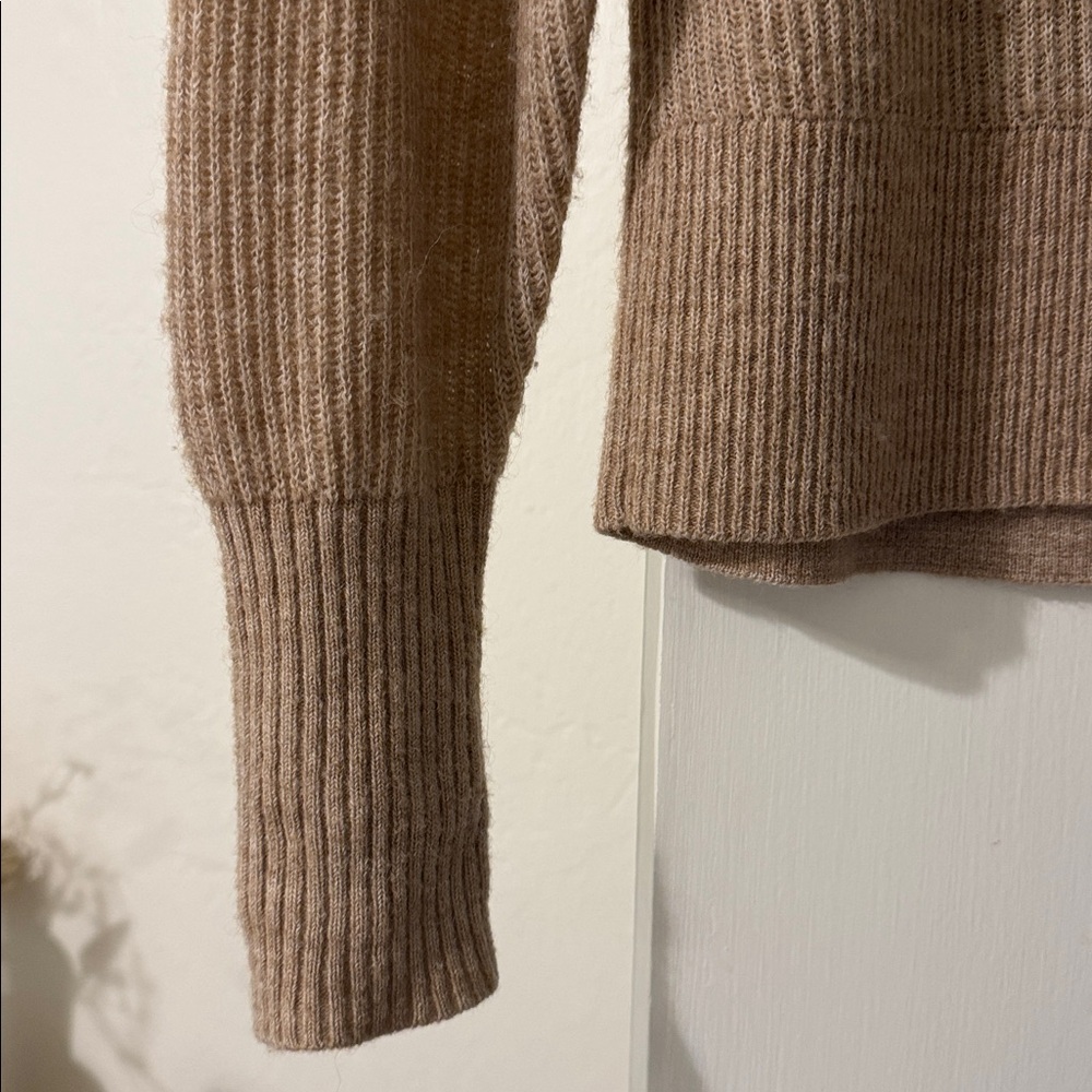 Quince Alpaca Wool blend Tan Turtleneck Sweater XS - Picture 3 of 5